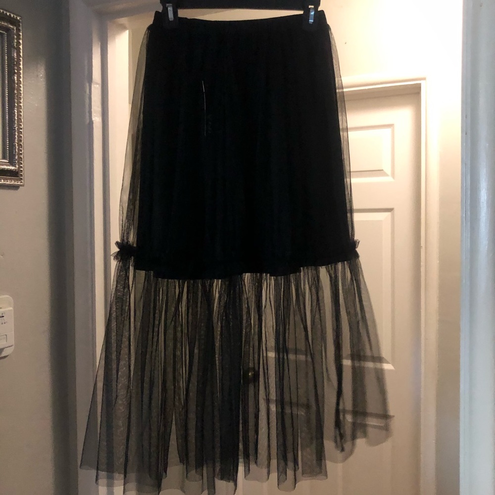NWT Mesh black skirt
